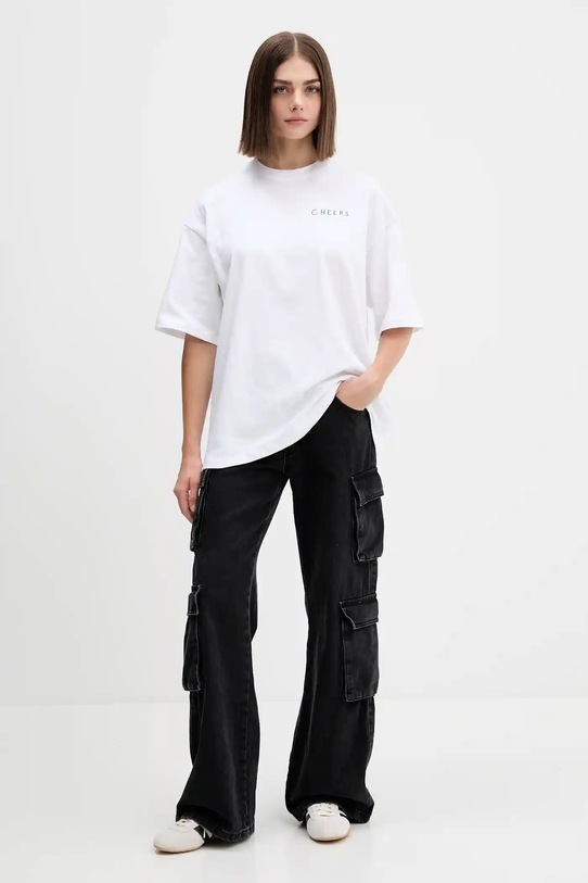 Kaotiko tricou din bumbac AR025.01S.G002 alb AW25