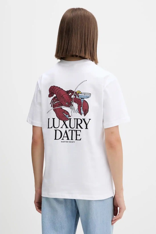 Kaotiko tricou din bumbac print alb AR021.01S.G002