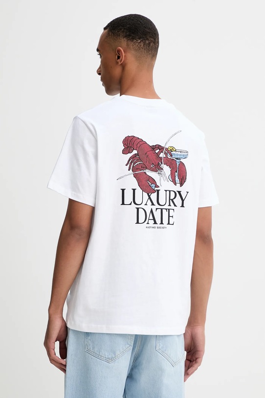 Bavlnené tričko Kaotiko biela AR021.01S.G002