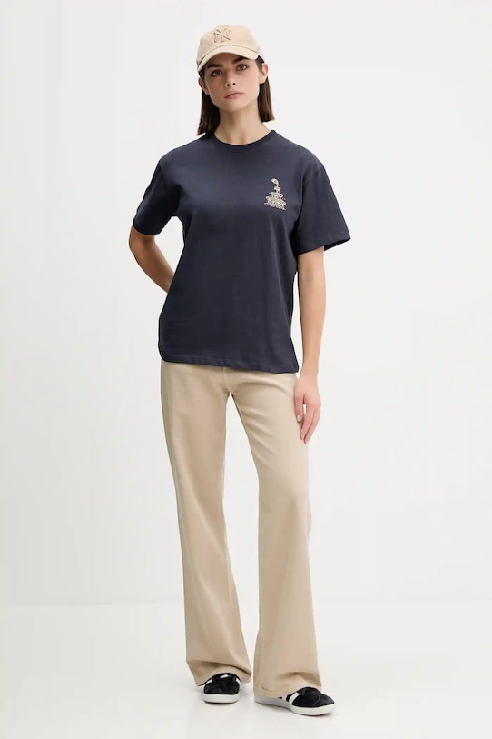 Kaotiko t-shirt bawełniany AR020.01.G002 granatowy AW25