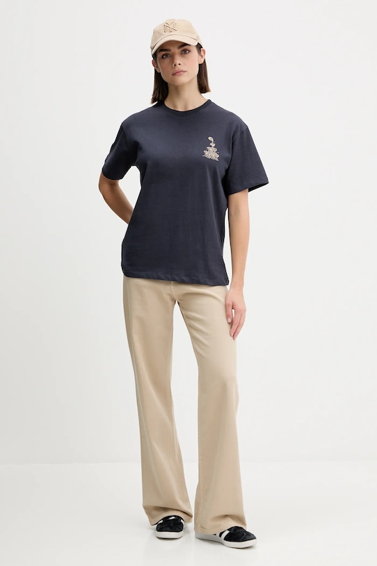 Îmbrăcăminte Kaotiko tricou din bumbac AR020.01.G002 bleumarin