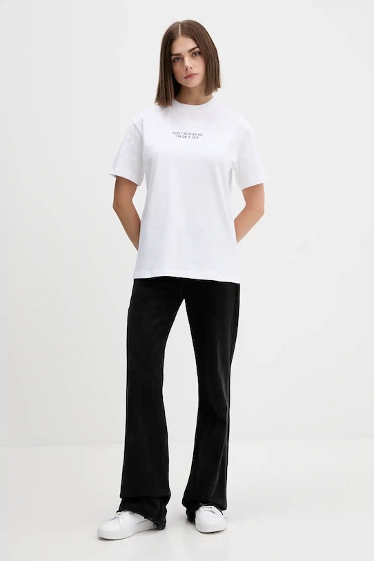 Kaotiko tricou din bumbac AR011.01S.G002 alb AW25