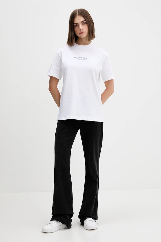 Îmbrăcăminte Kaotiko tricou din bumbac AR011.01S.G002 alb