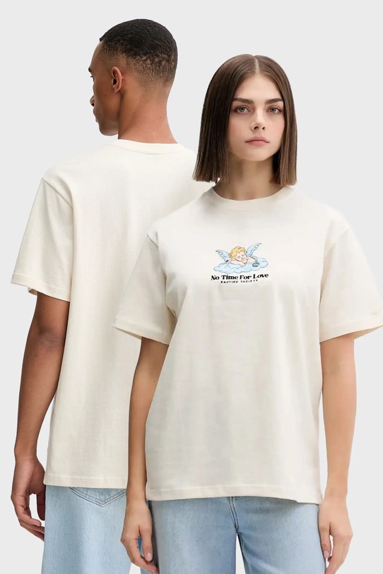 Kaotiko tricou din bumbac imprimeu bej AR013.01S.G002