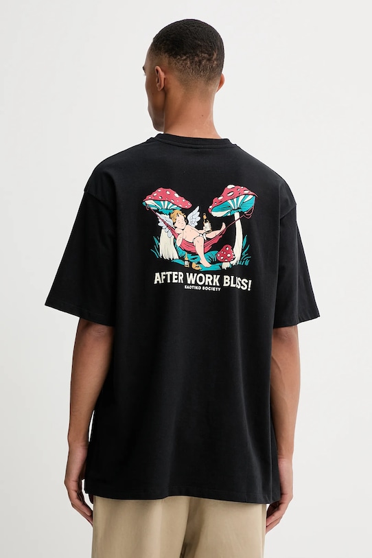 Kaotiko tricou din bumbac print negru AR003.01.G002