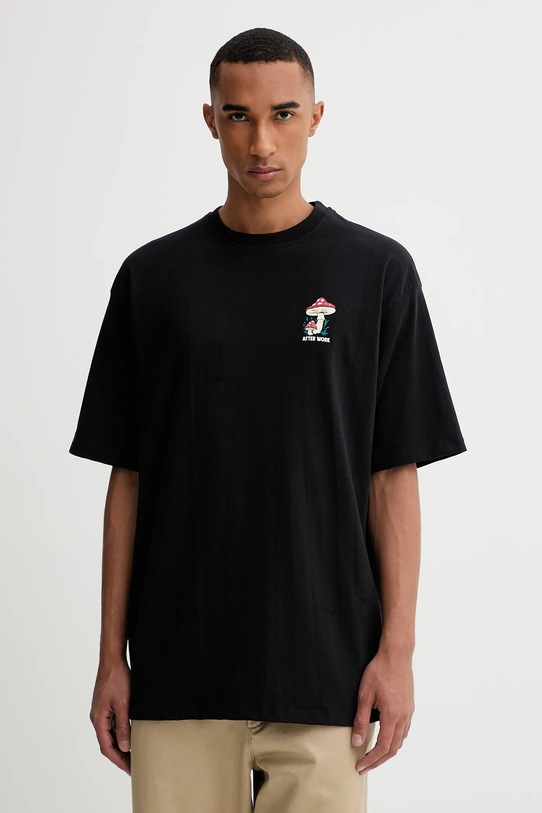 Kaotiko tricou din bumbac AR003.01.G002 negru