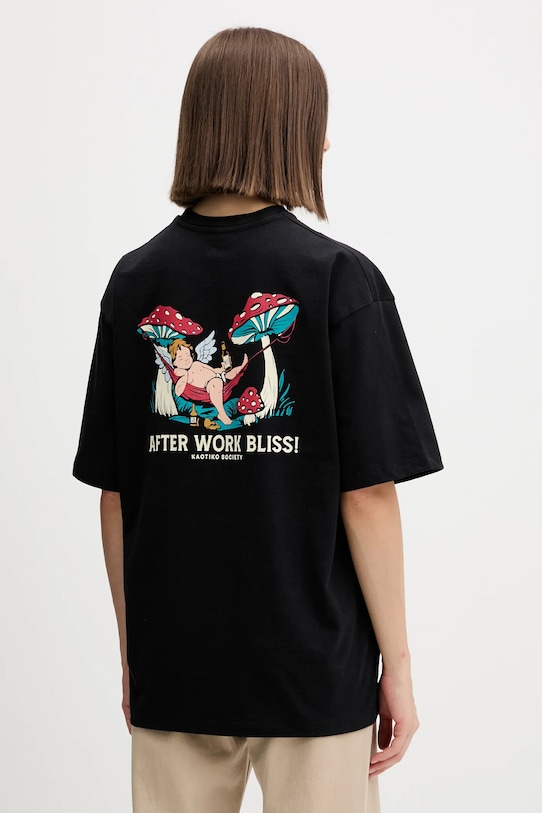 Kaotiko t-shirt bawełniany AR003.01.G002 czarny