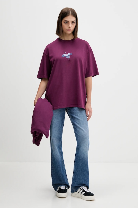 Odzież Kaotiko t-shirt bawełniany AR077.01.G002 fioletowy