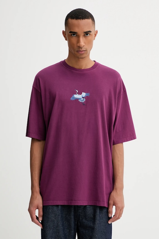 Kaotiko t-shirt bawełniany fioletowy AR077.01.G002