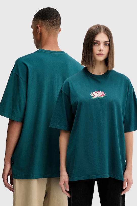 Kaotiko t-shirt bawełniany aplikacja zielony AR076.01.G002