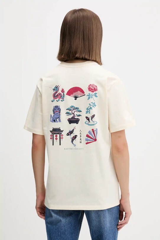 Бавовняна футболка Kaotiko бавовна бежевий AR080.01.G002