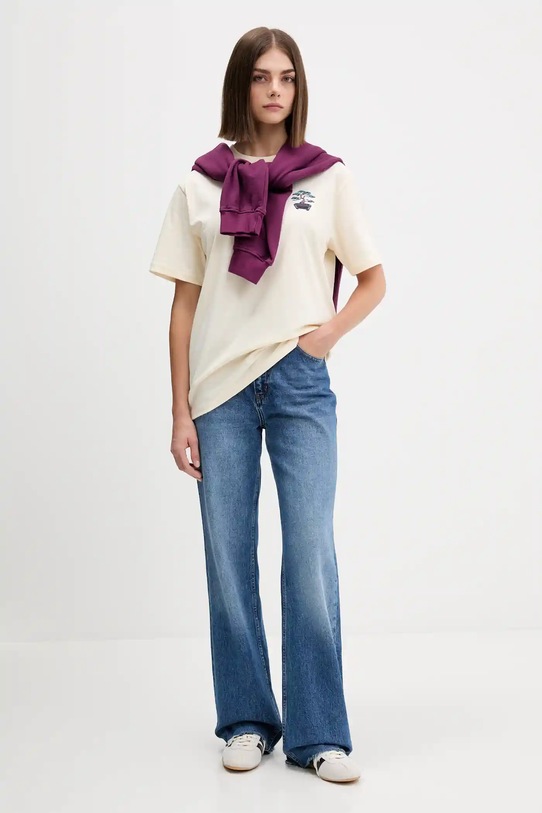 Бавовняна футболка Kaotiko AR080.01.G002 бежевий AW25