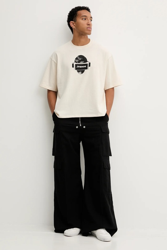 Ρούχα Βαμβακερό μπλουζάκι Kaotiko AR036.01S.G002 μπεζ