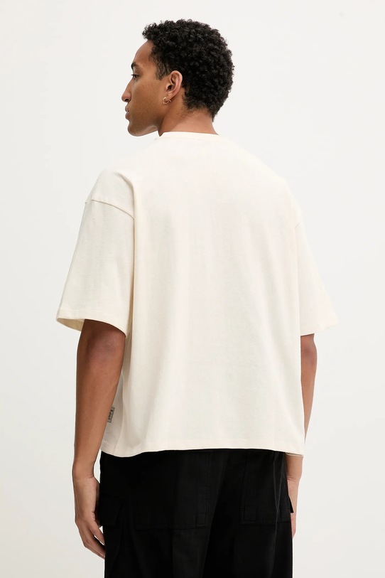 Βαμβακερό μπλουζάκι Kaotiko AR036.01S.G002 μπεζ