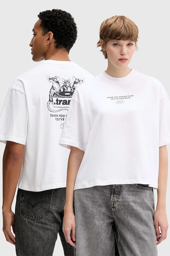 Kaotiko tricou din bumbac print alb AR023.01S.M002