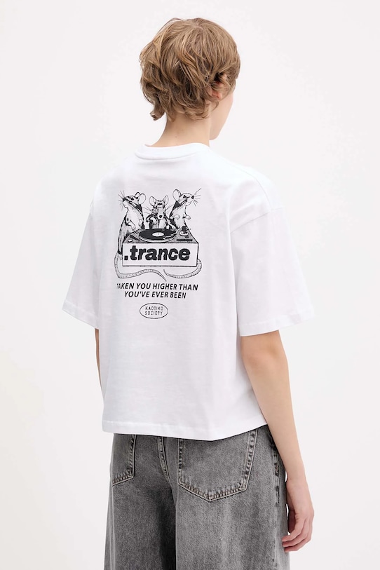 Kaotiko tricou din bumbac AR023.01S.M002 alb