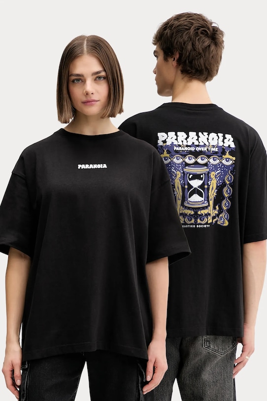 Kaotiko tricou din bumbac print negru AR090.01.G002