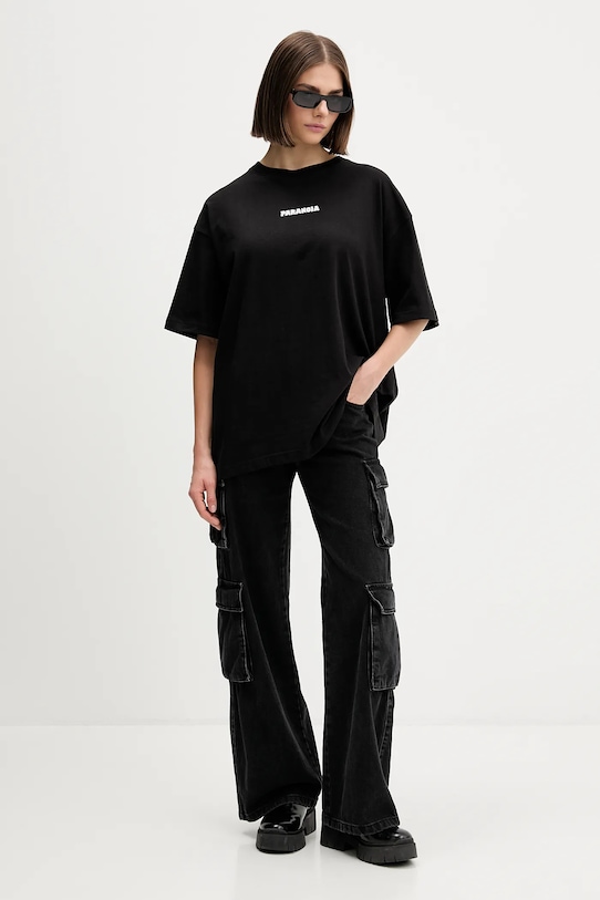 Kaotiko t-shirt bawełniany AR090.01.G002 czarny AW25
