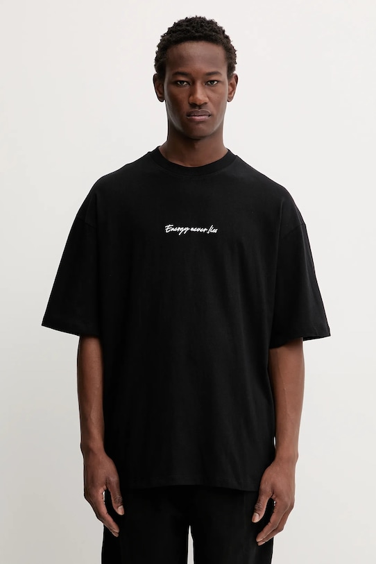 Kaotiko t-shirt bawełniany nadruk czarny AR092.01.G002