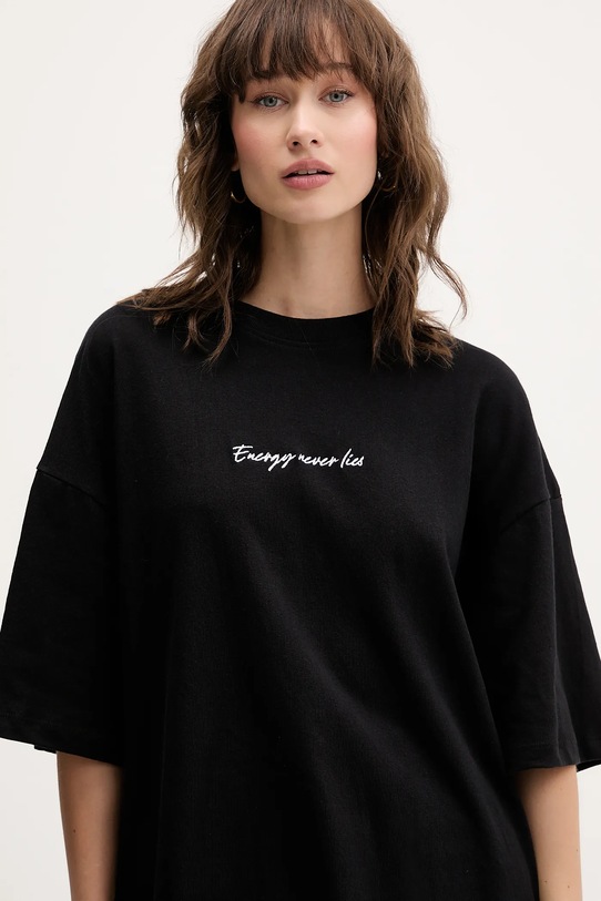 Kaotiko tricou din bumbac AR092.01.G002 negru