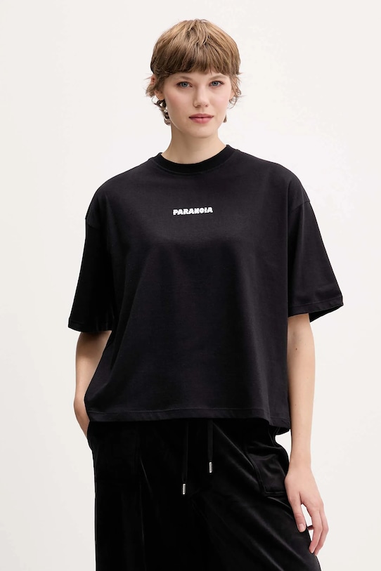 Bavlněné tričko Kaotiko AR018.01.M002 černá AW25