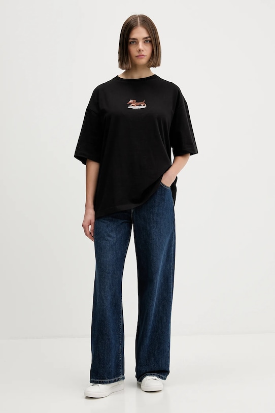 Odzież Kaotiko t-shirt bawełniany AR052.02.G002 czarny