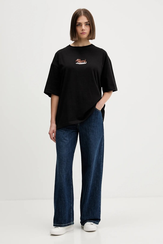 Kaotiko t-shirt in cotone nero AR052.02.G002