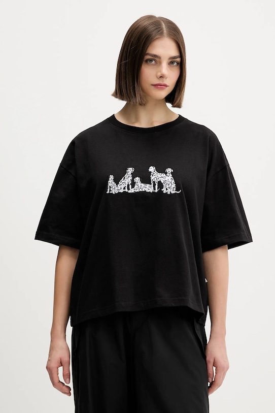 Bavlnené tričko Kaotiko AR015.01.M002 čierna