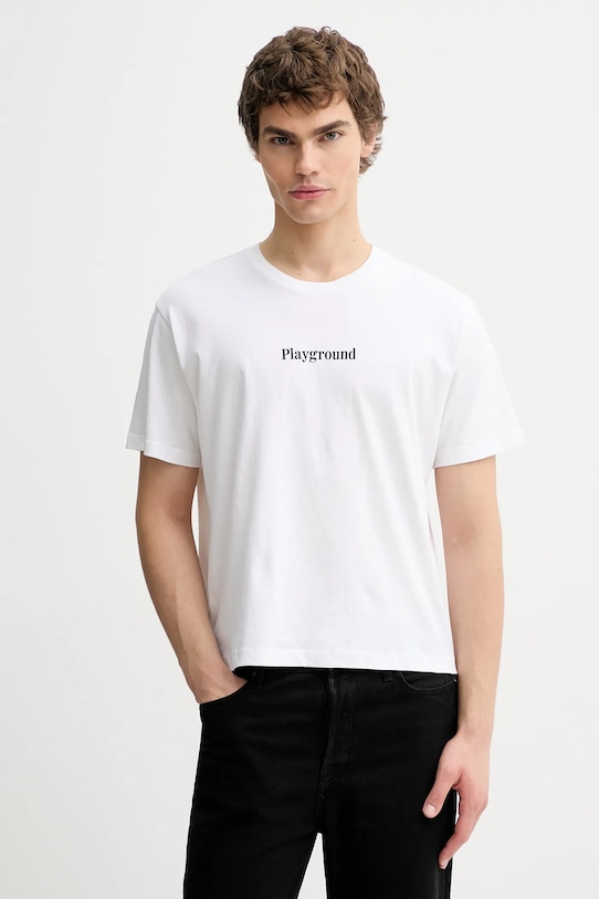 Kaotiko tricou din bumbac alb AR009.01.M002