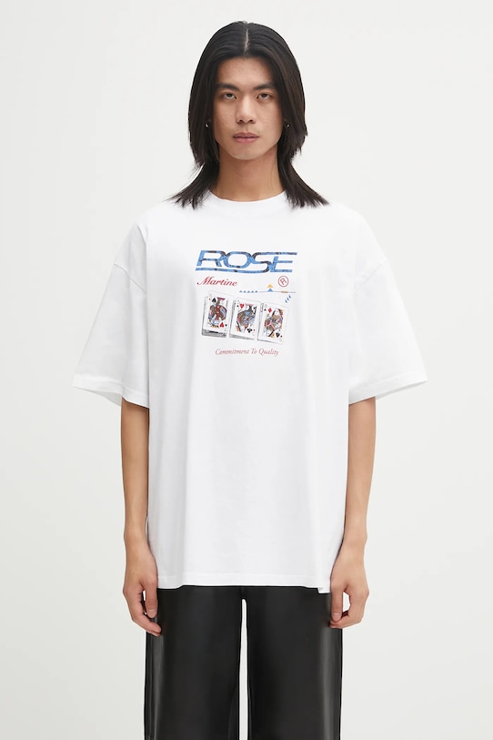 Хлопковая футболка Martine Rose Oversized S/S узор белый 621JE06000F