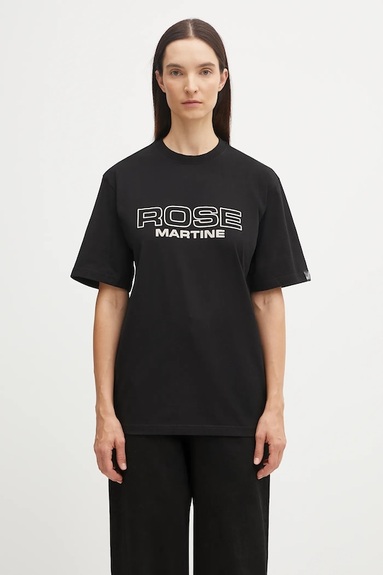 Бавовняна футболка Martine Rose Classic 603JE01001CW чорний AW25