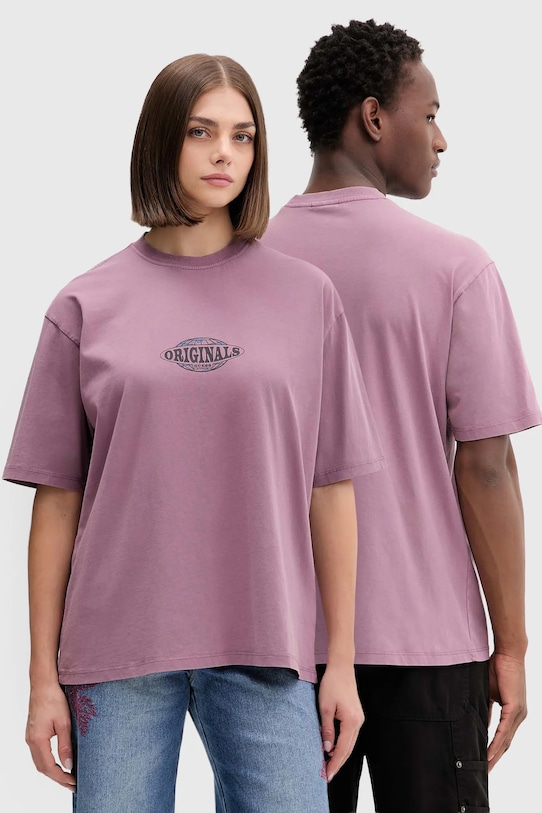 Guess Originals t-shirt bawełniany nadruk bordowy M5BI46.K8FQ4