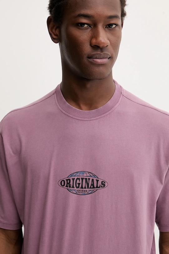 Guess Originals t-shirt bawełniany bordowy M5BI46.K8FQ4