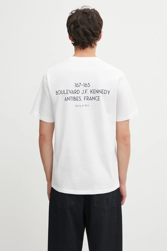 Sporty & Rich t-shirt bawełniany Eden Crest Kennedy TO043501621WH01 biały