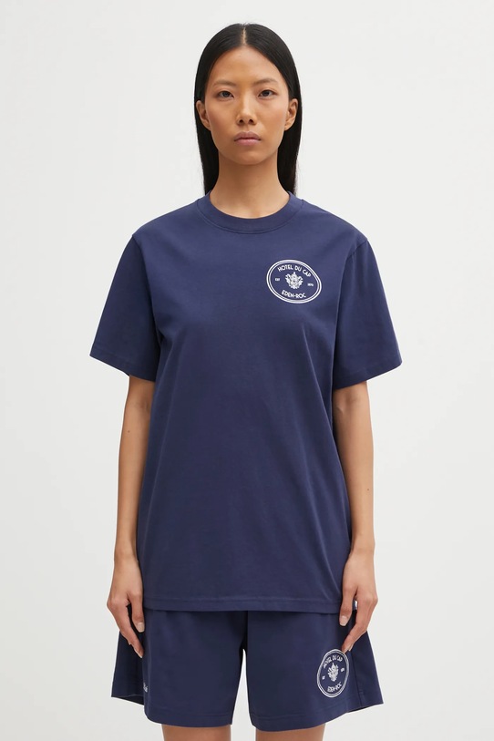 Sporty & Rich cotton t-shirt Kennedy Crest TO04360666BL106 navy AW25