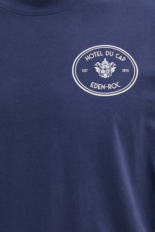Sporty & Rich t-shirt bawełniany Kennedy Crest granatowy TO04360666BL106