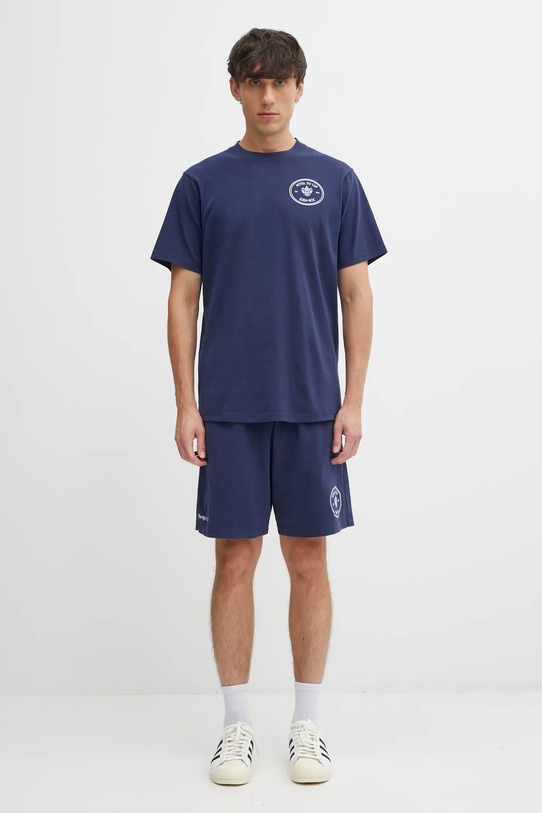 Sporty & Rich t-shirt bawełniany Kennedy Crest TO04360666BL106 granatowy