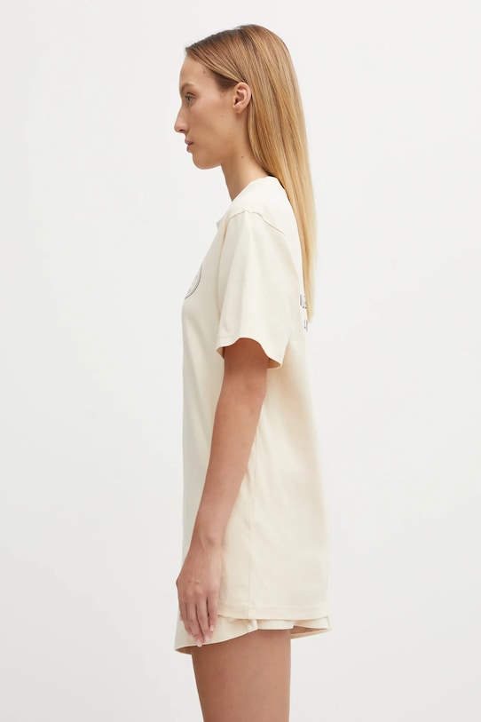 Sporty & Rich t-shirt bawełniany Kennedy Crest beżowy TO04360666CR01