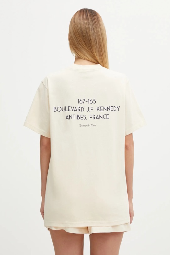 Sporty & Rich t-shirt bawełniany Kennedy Crest TO04360666CR01