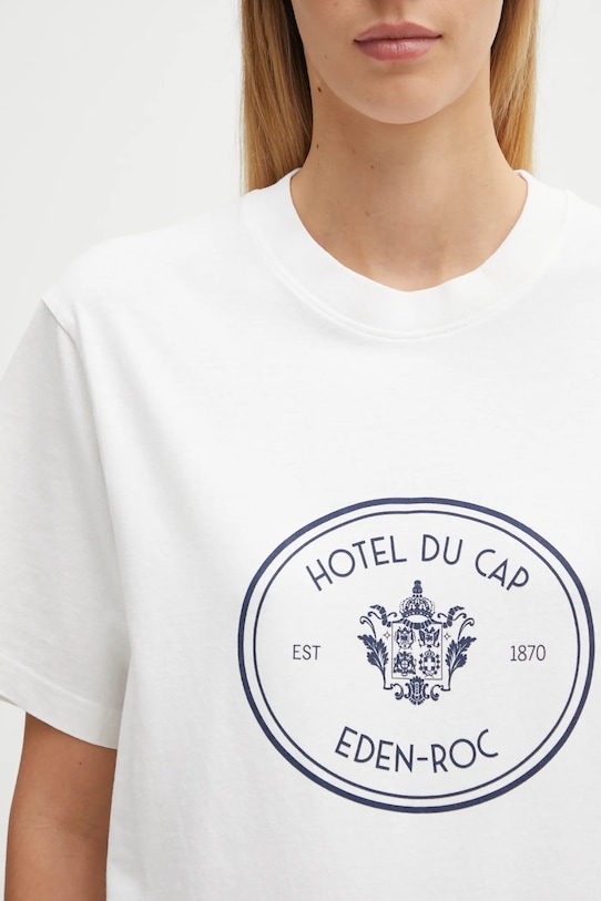 Sporty & Rich t-shirt bawełniany Eden Crest TO04360666WH01