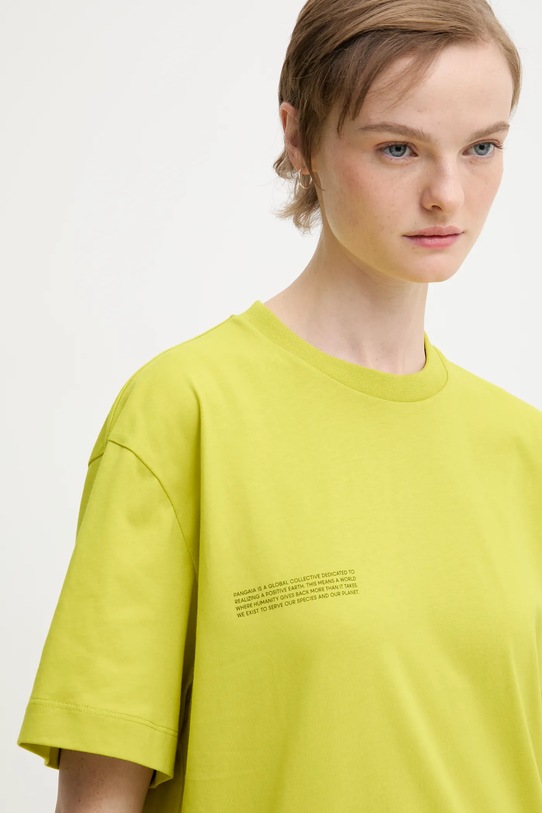 Pangaia t-shirt bawełniany zielony 10000287..