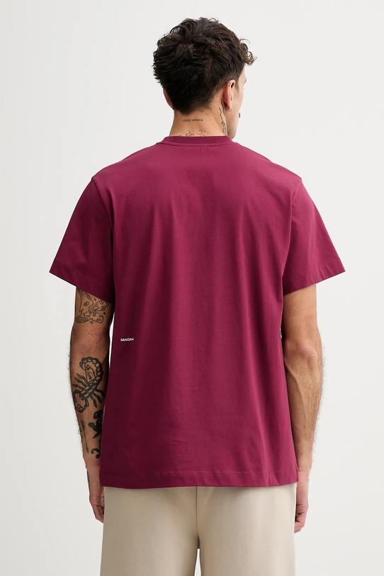 Pangaia t-shirt in cotone 10000287.. granata