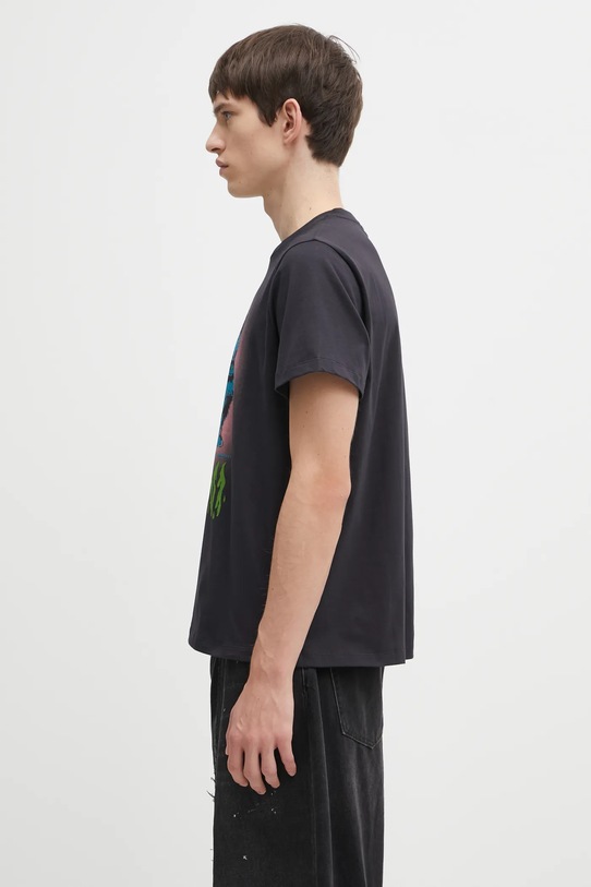 Odzież GANNI t-shirt bawełniany Basic Cotton Jersey Neon Kitty T4340 szary