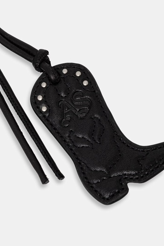 AllSaints μπρελόκ γυναικείο δερμάτινο χωρίς πέτρα COWBOY W466XE μαύρο AW26