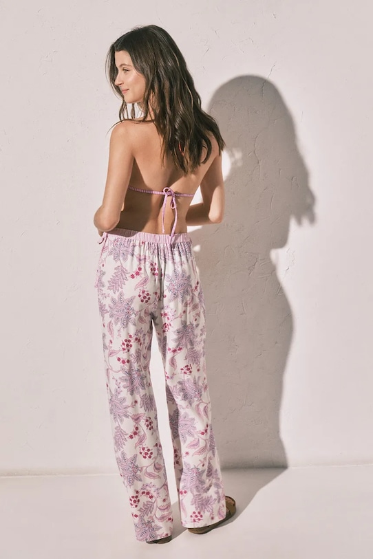 Odzież women'secret spodnie piżamowe damskie z wiskozy 3703236 fioletowy