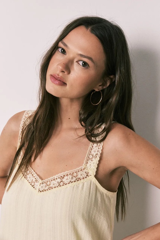 women'secret noční košile dámská s viskózou 4363635 žlutá