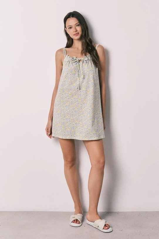 women'secret camicia da notte da donna in cotone giallo 4443622