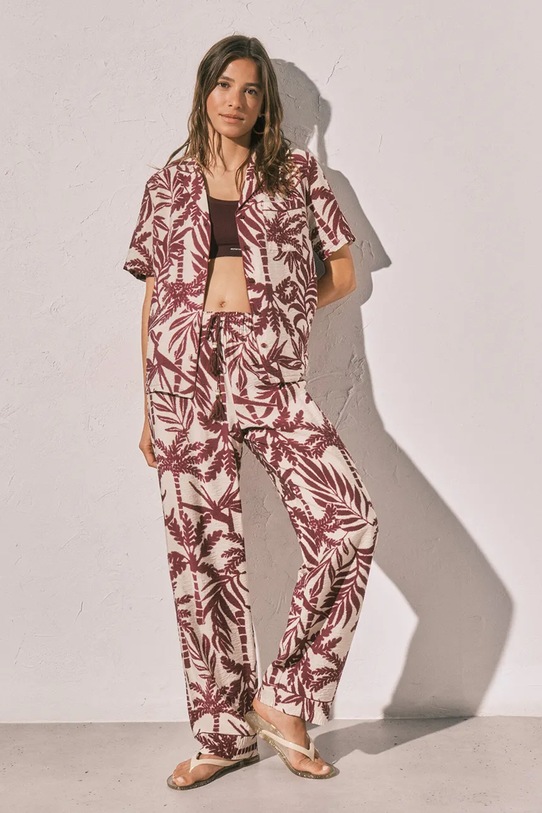 women'secret dvojdielne pyžamo dámske s viskózou burgundské 3793078