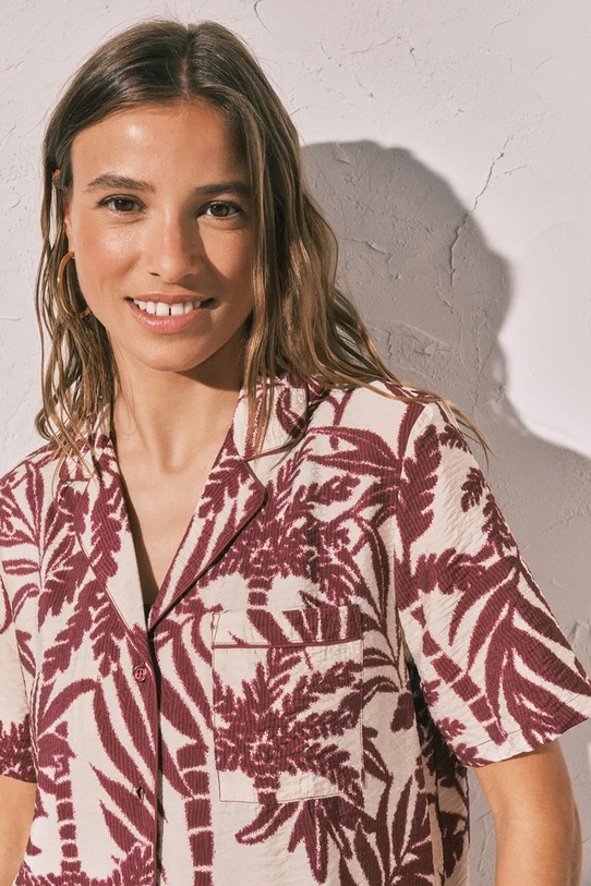 women'secret dvojdielne pyžamo dámske s viskózou burgundské 3793078