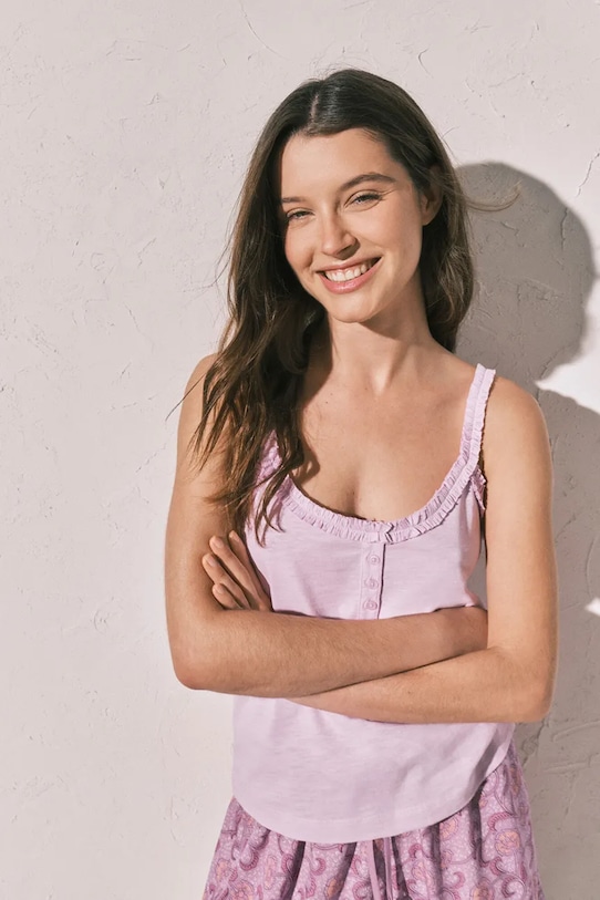 women'secret női pamut pizsama top lila 3273299